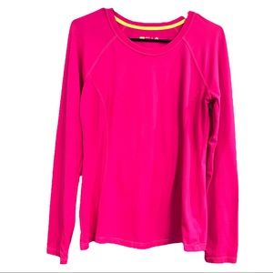 Xersion Pink Activewear Long Sleeve SemiFit Tee Size Medium